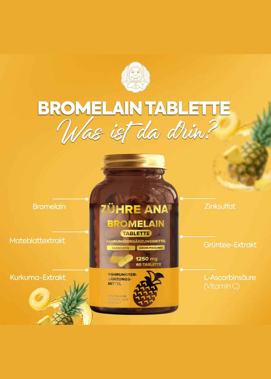 Zühre Ana Bromelain Kapseln 60 Kapseln mit Ananas-extrakt